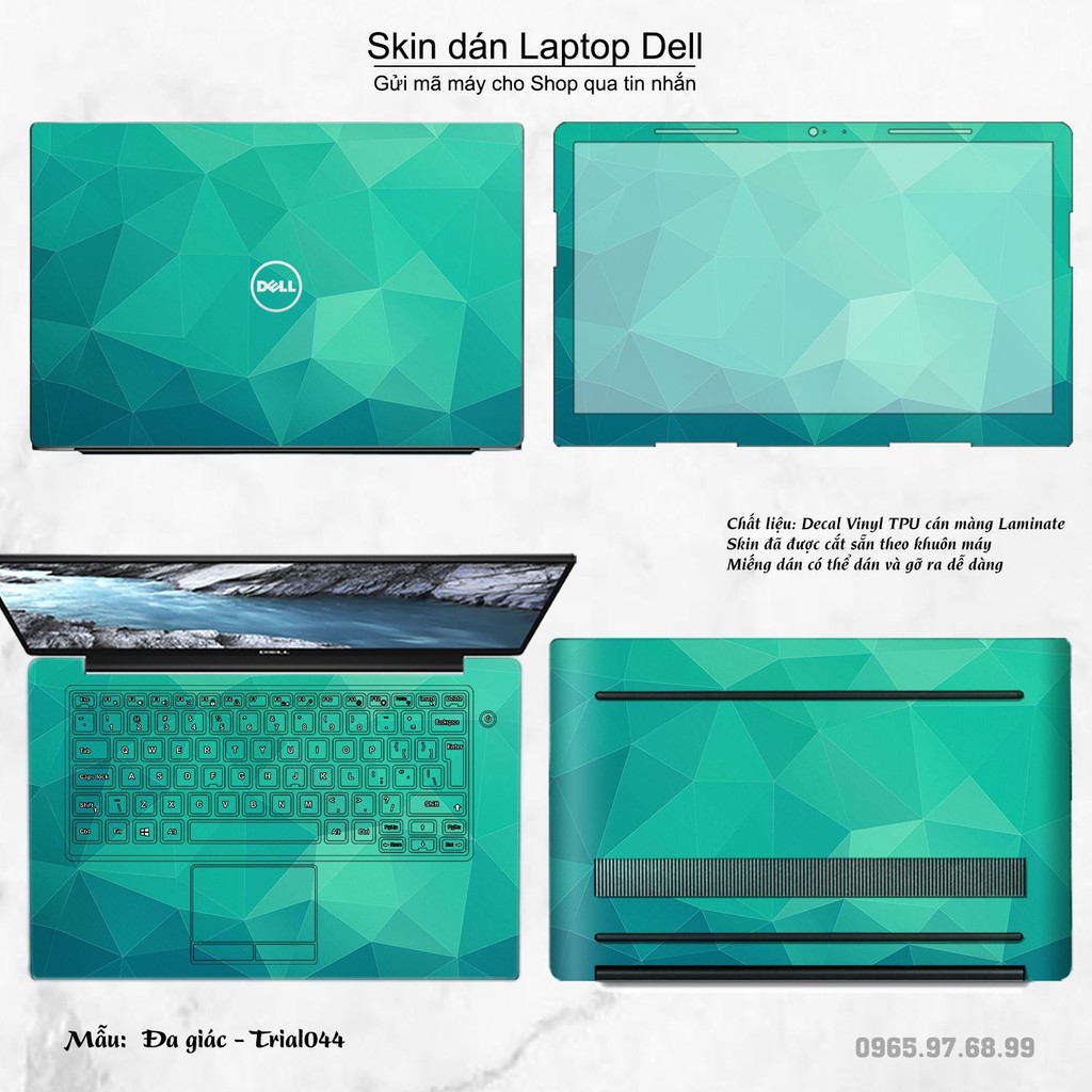 Skin dán Laptop Dell in hình Đa giác _nhiều mẫu 8 (inbox mã máy cho Shop)