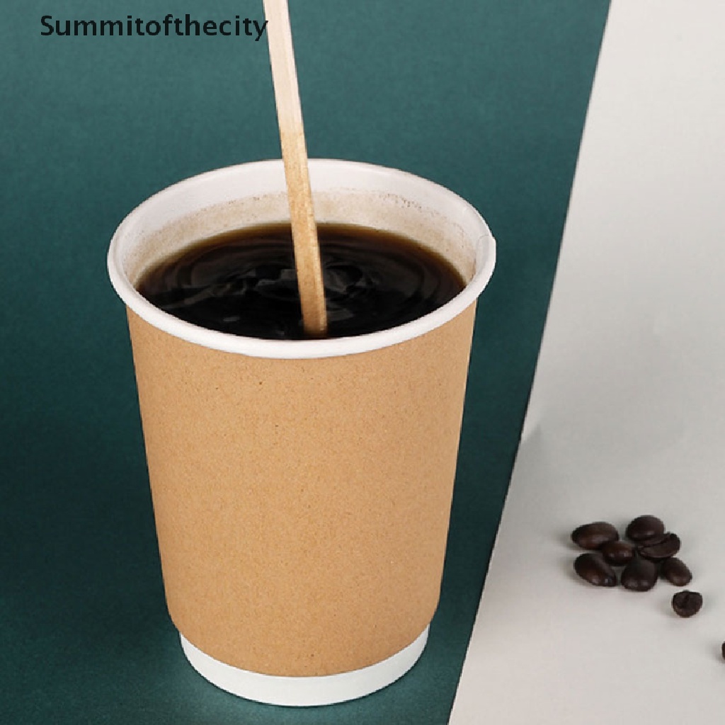 Set 100 Que Khuấy Trà / Cà Phê Bằng Gỗ Tự Nhiên Dùng Một Lần