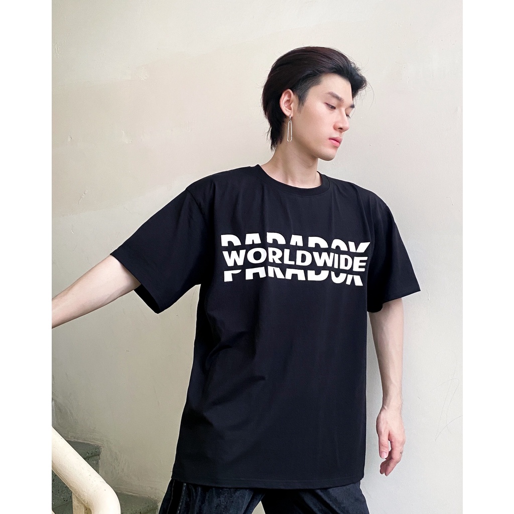 Áo thun tay lỡ Paradox HINDER LOGO TEE form rộng - nam nữ unisex