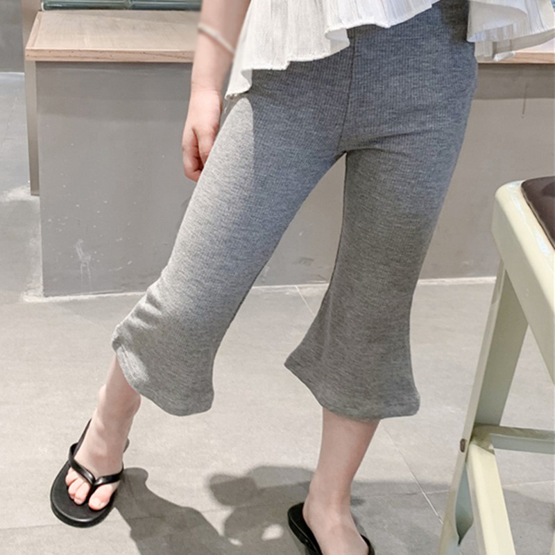 Quần Lửng Ống Loe Thời Trang Mùa Hè Cho Bé Gái