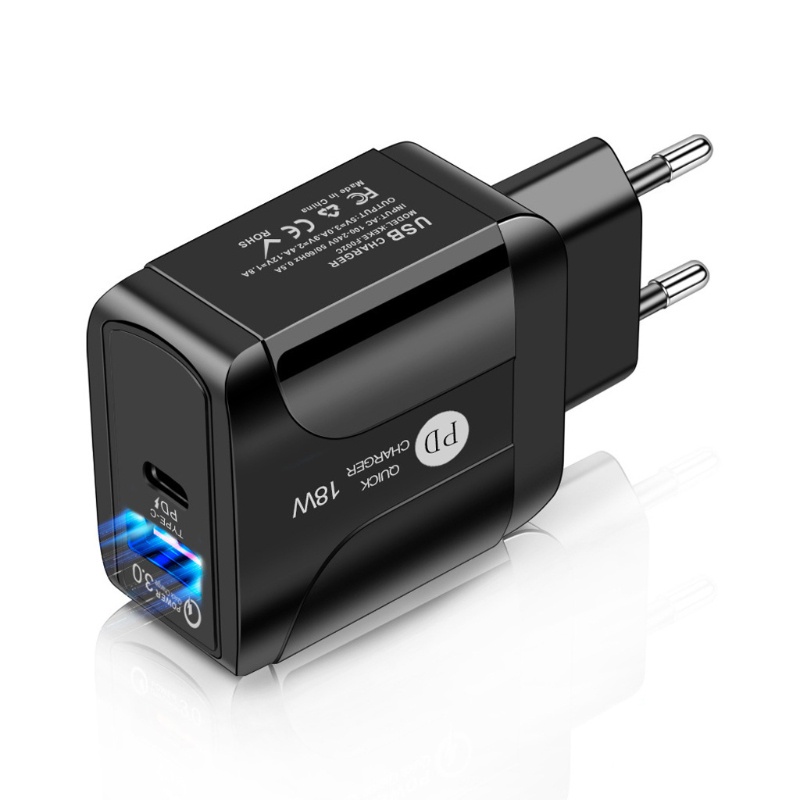 Cốc Sạc Nhanh Qc 3.0 18w Pd Usb Qc3.0 Phích Cắm Us Eu Cho Điện Thoại