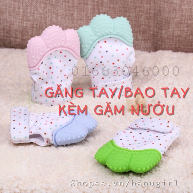 Găng tay/bao tay kết hợp gặm nướu cho bé