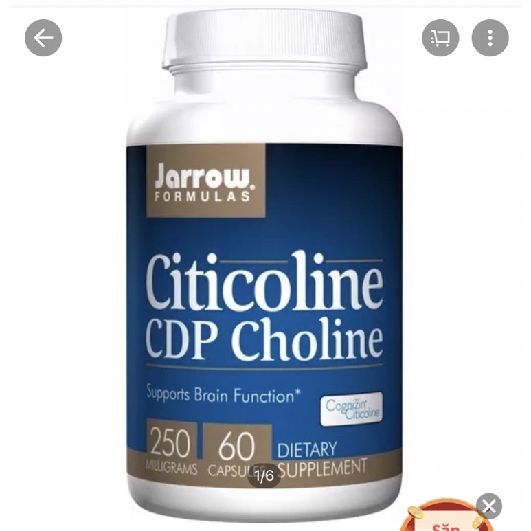 Viên uống hỗ trợ bổ não .mất ngủ giảm trí nhớ citicoline 250mg của mỹ