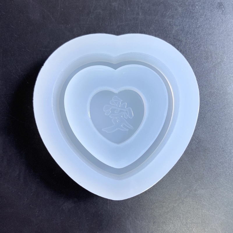 Sa Khuôn Silicone Hình Trái Tim Làm Đồ Trang Sức Thủ Công