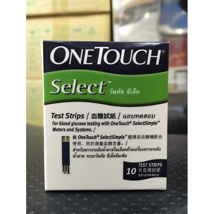 Que thử đường huyết Onetouch Select Simple (lọ 10 que)