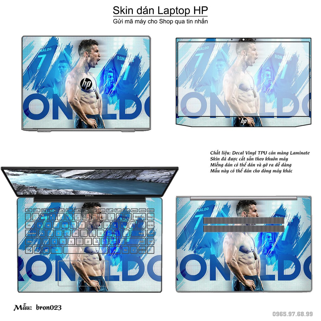 Skin dán Laptop HP in hình Ronando (inbox mã máy cho Shop)