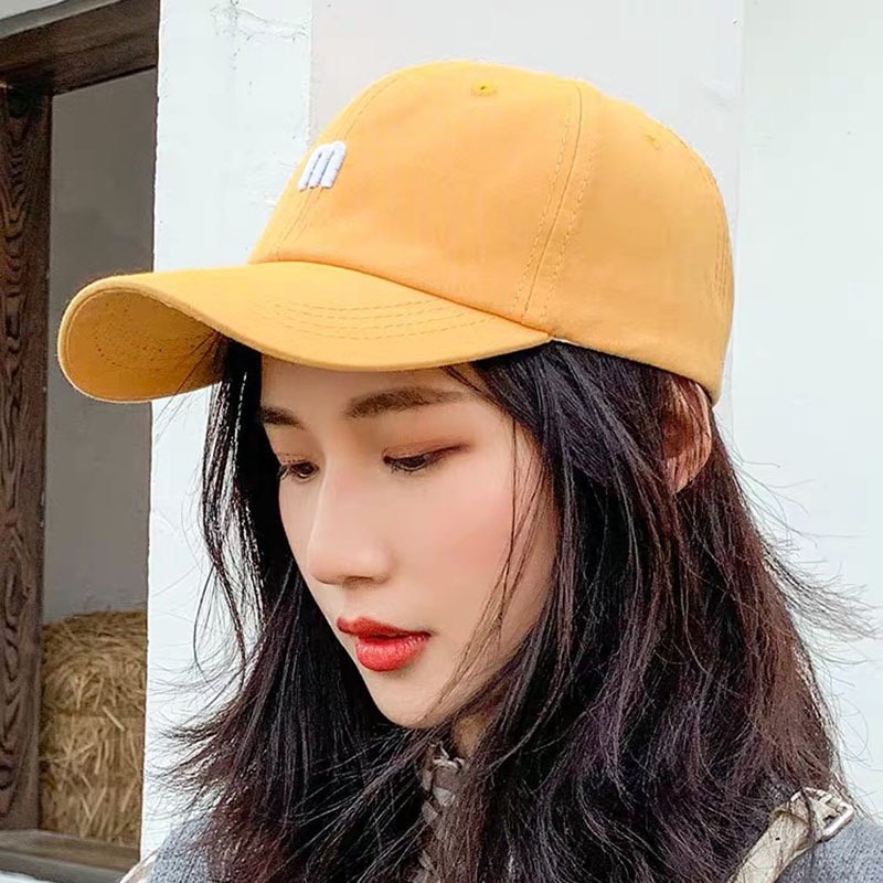 Nón - Mũ Nam Nữ ULZZANG Thêu Chữ M Đơn Giản 345 Phong cách Hàn Quốc Cực Đẹp - Hata24h