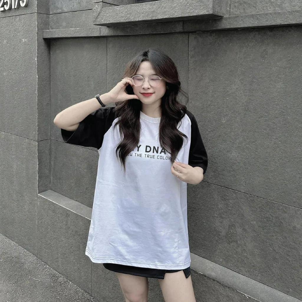 Áo thun phông raglan có bigsize 100kg local brand unisex cặp đôi nam nữ form rộng cotton basic MY DNA by May Minh Thành
