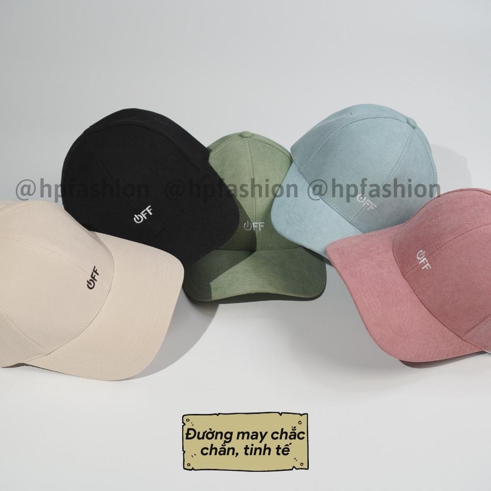 Mũ lưỡi trai ❤️ Nón kết thêu hình chữ OFF chất nỉ nhung cao cấp form unisex nam nữ N41