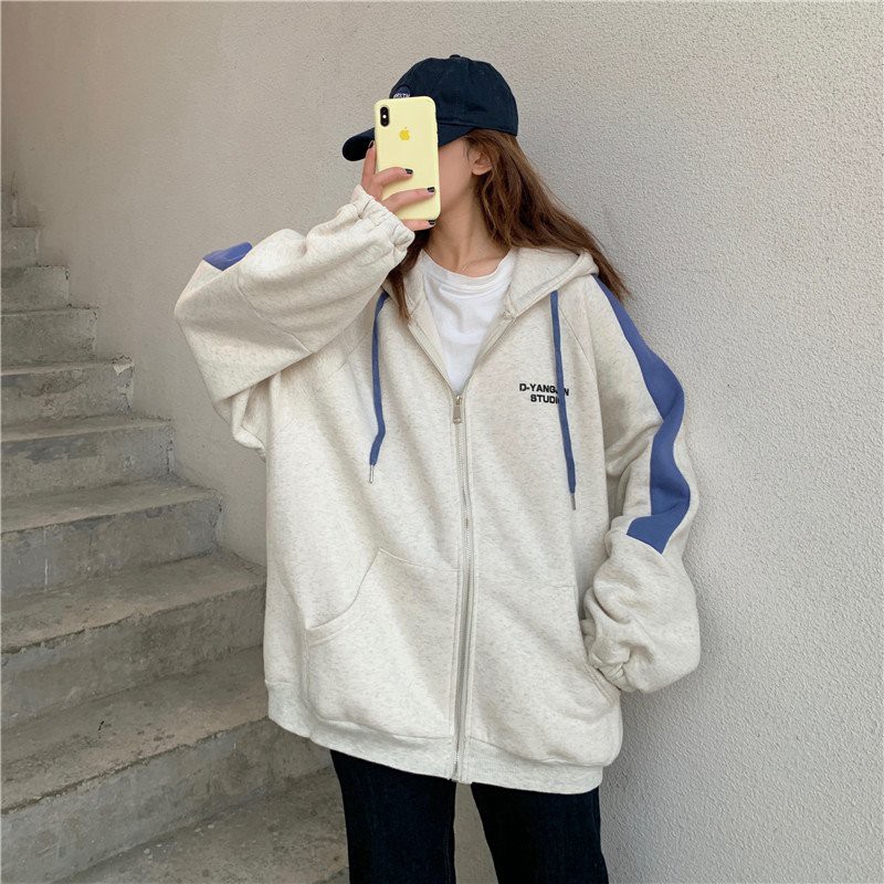 Hoodie zip khoác nỉ bông xinh xắn dành cho cả nam và nữ