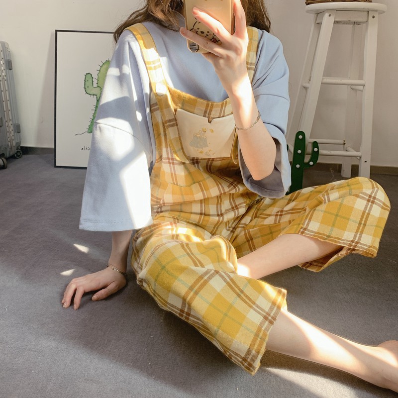 [ORDER TMALL 149 ] Yếm Caro Công Chúa Nhỏ Cute 2 Màu | BigBuy360 - bigbuy360.vn