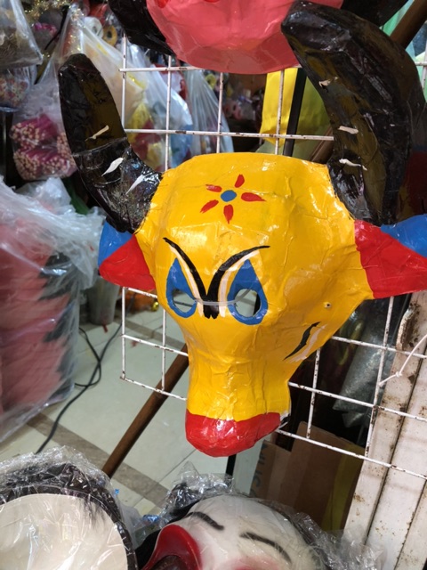 Đồ Trung Thu-mặt nạ bồi giấy vẽ tay hình dân gian - HN5