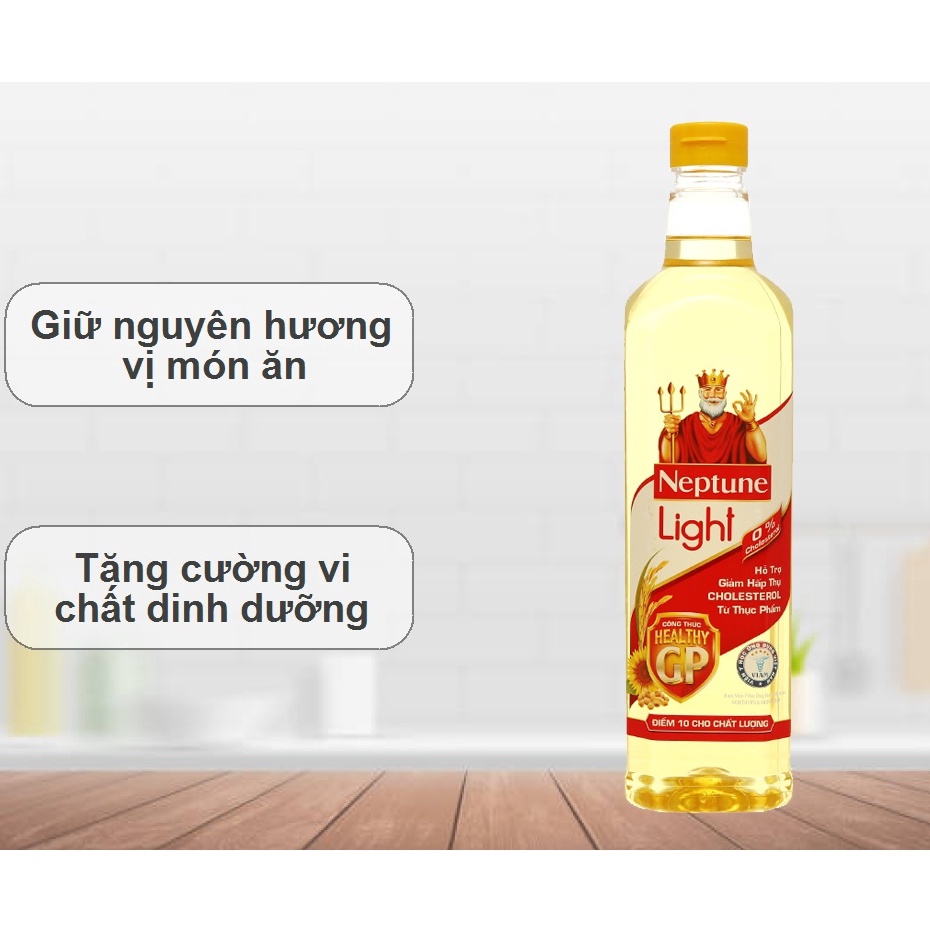 Dầu ăn thượng hạng Neptune Light chai 1 lít