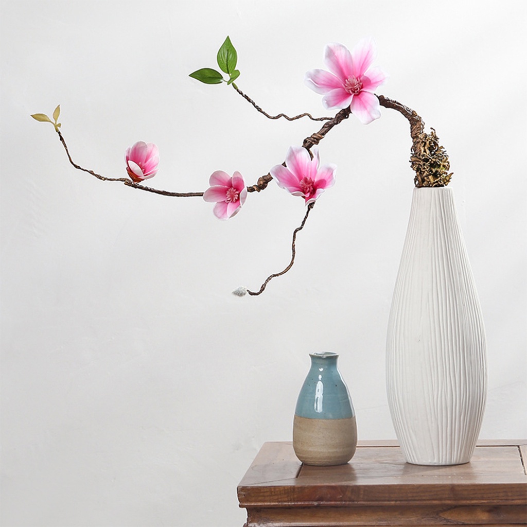Nhánh Hoa Mộc Lan Đỏ 65cm Màu Trắng / Tím / Tím Độc Đáo Trang Trí Nhà Cửa