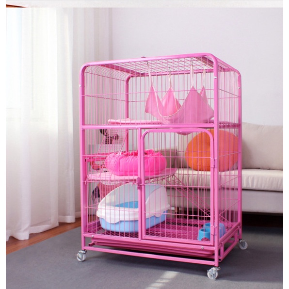 CHUỒNG MÈO 1 MÉT 1, 3 MÀU NAN ỐNG SƠN TĨNH ĐIỆN