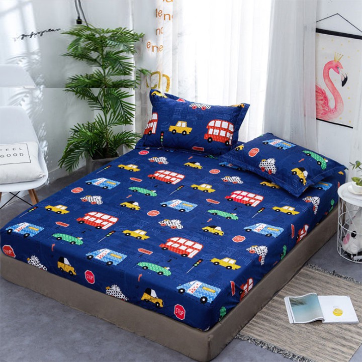 Ga chống thấm cotton Drap thun nano kháng khuẩn 2 lớp kích thước 1m6, 1m8x2m chất lượng cao (dùng cho đệm dày dưới 11cm)