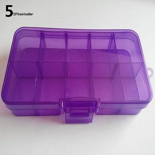 Hộp nhựa 10 ô dùng đựng trang sức