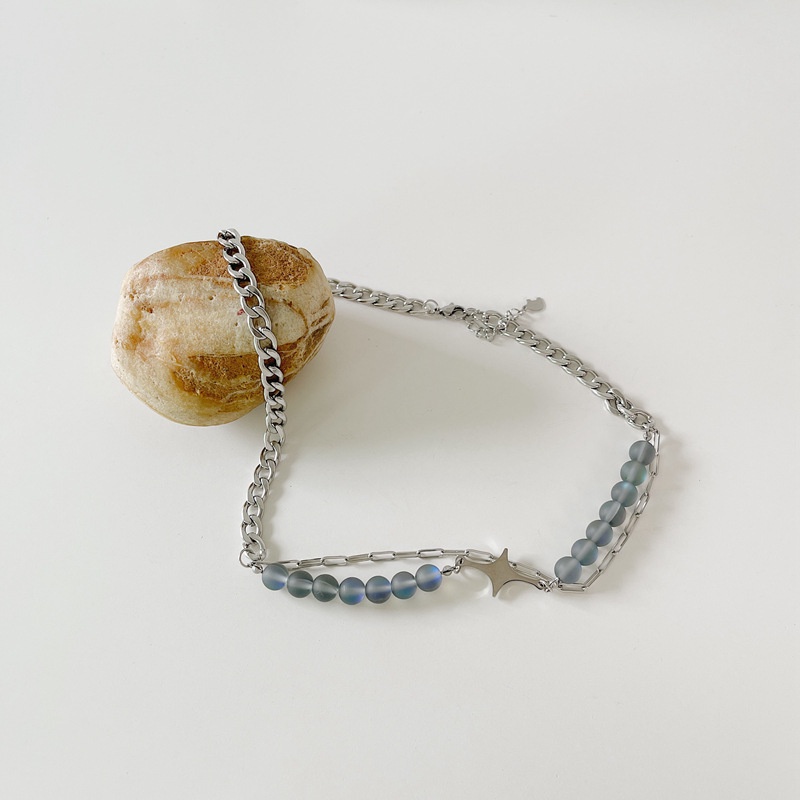 Vòng cổ chuỗi hạt thay đổi màu sắc phong cách cổ điển thời trang