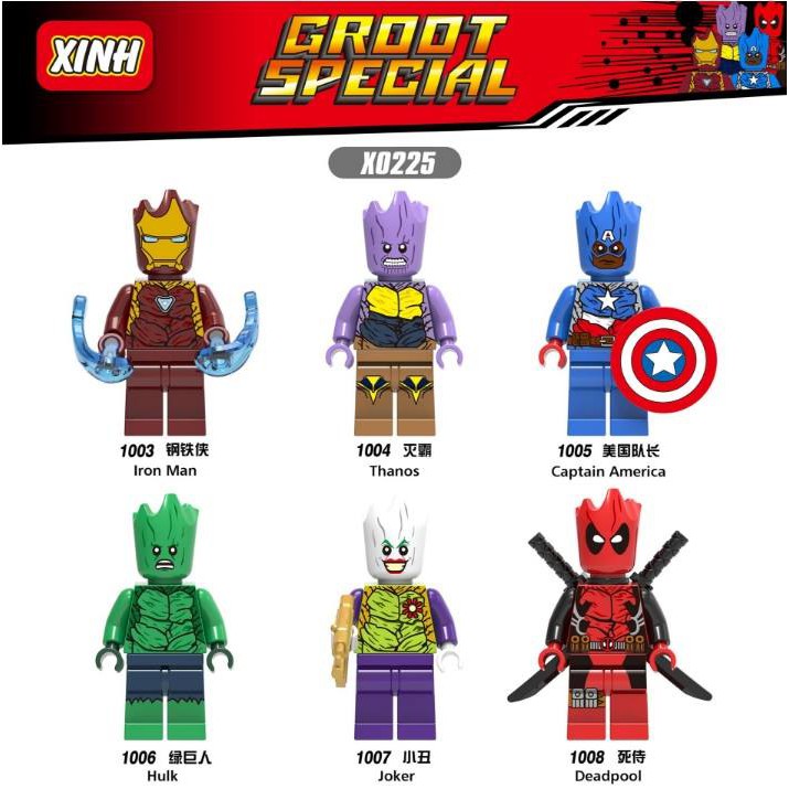 Minifigures Các Nhân Vật Siêu Anh Hùng Phiên Bản Người Cây X0225