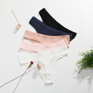 1 Quần Lót Cotton Không Đường May Mềm Mại Thoáng Khí Gợi Cảm Cho Nữ