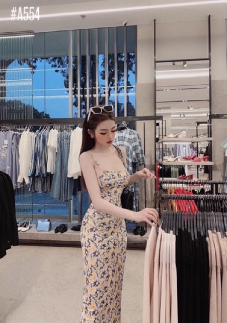 Váy body hoa 2 dây