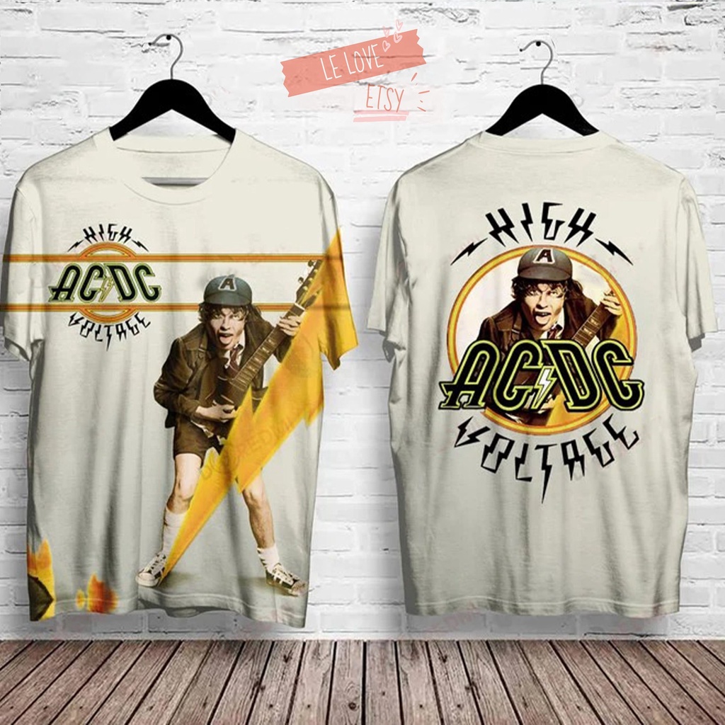 Áo sơ mi ACDC 3D, Áo sơ mi ban nhạc Rock 3D, Những người yêu âm nhạc, Áo sơ mi cổ điển 3D, Áo sơ mi 