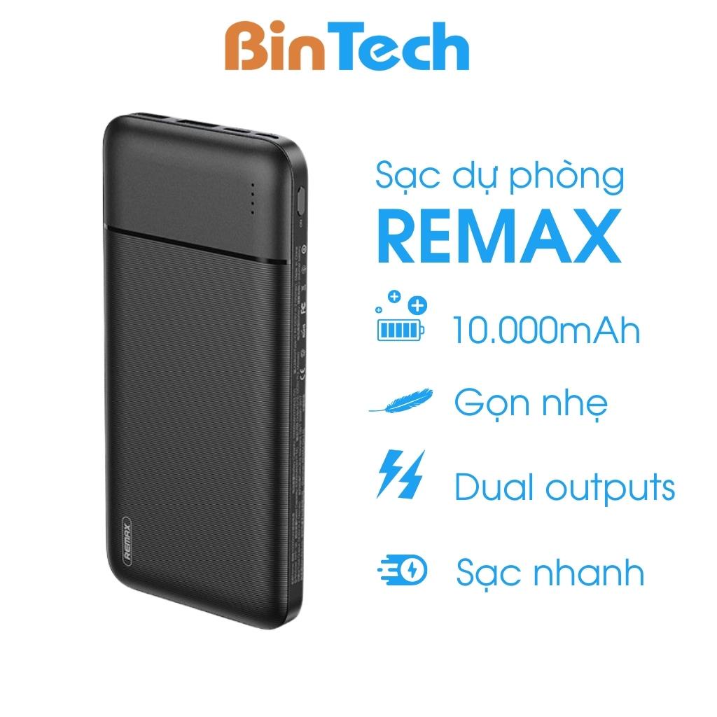 Sạc dự phòng Bintech 10000mAh, cục sạc dự phòng hỗ trợ sạc nhanh,tích hợp 2 cổng outputs