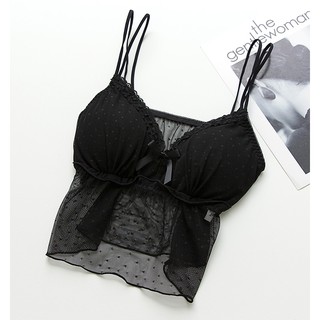Áo croptop mặc trong - áo bralette ren mềm EAL