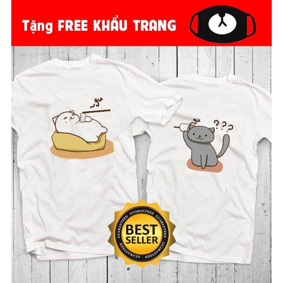 Mẫu áo đôi - áo cặp mèo cute dễ thương - Giá chỉ 1 áo siêu rẻ /uy tín chất lượng