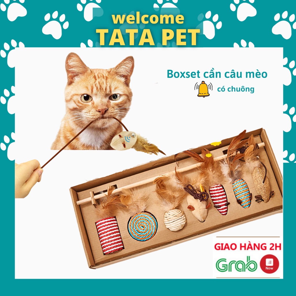 Set cần câu mèo - đồ chơi cho mèo 7 món (TT37) TATAPET