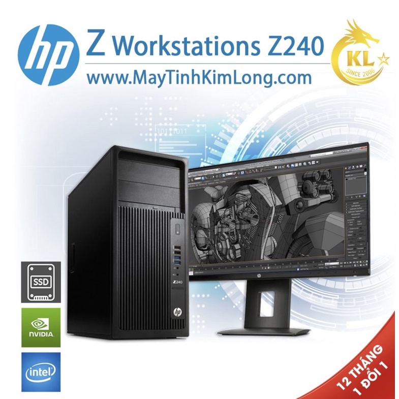 Xác Máy HP Workstation Z240 MT - Chạy Gen6/7 Likenew 96% - Tặng Kèm Key Win