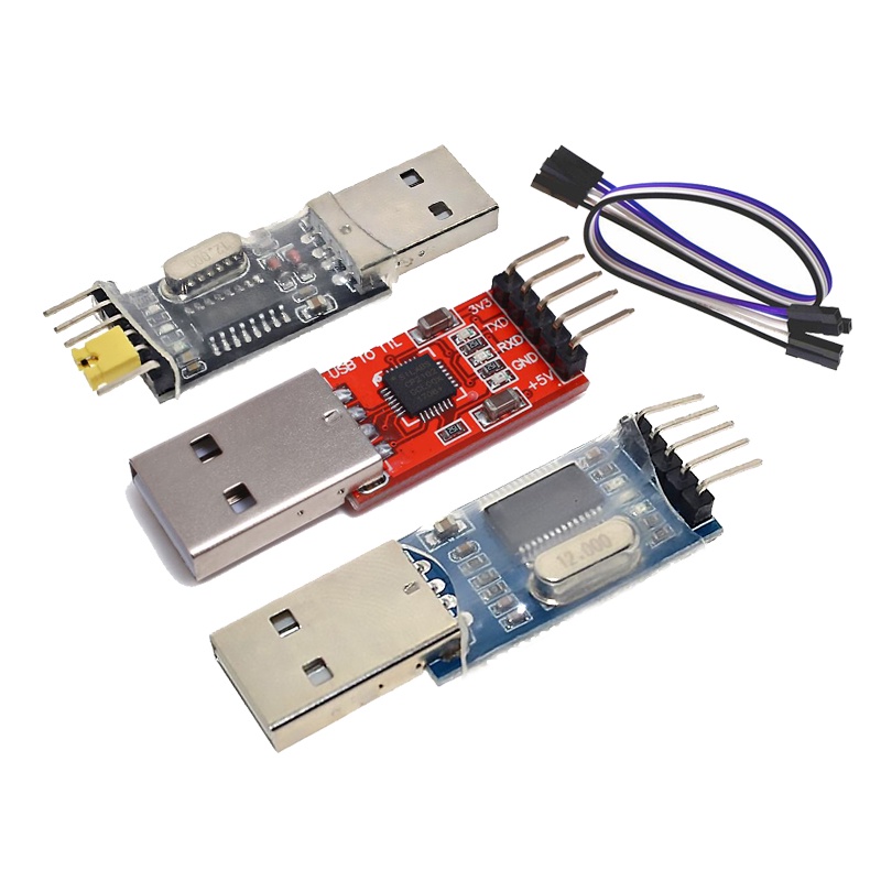 Set 1 Mô Đun Pl2303Hx+1 Cái CP2102+1 Cái CH340G USB Sang TTL Cho arduino PL2303 CP2102 5PIN USB Sang UART TTL