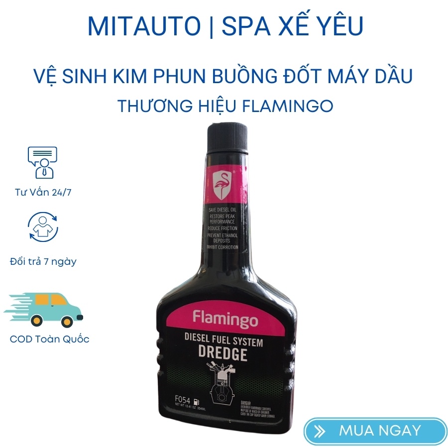 Phụ gia dầu Diesel Ô tô Flamingo vệ sinh làm sạch kim phun buồng đốt cải thiện hiệu suất động cơ Mitauto