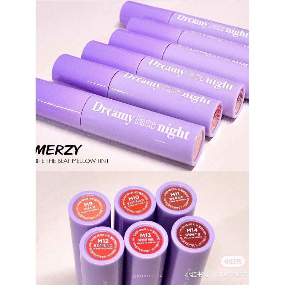 Son Kem Lì MERZY Dreamy Late Night Mellow Tint Kết Cấu Mịn Mượt