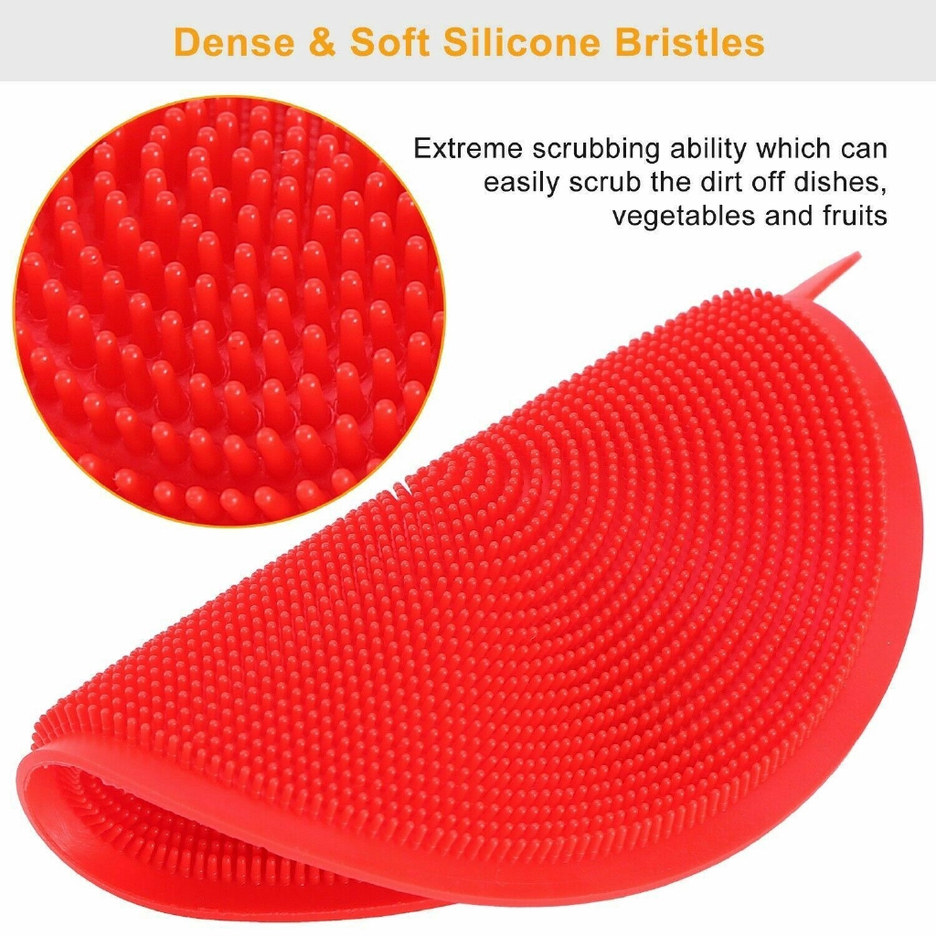 Miếng silicone rửa chén hình tròn tiện lợi