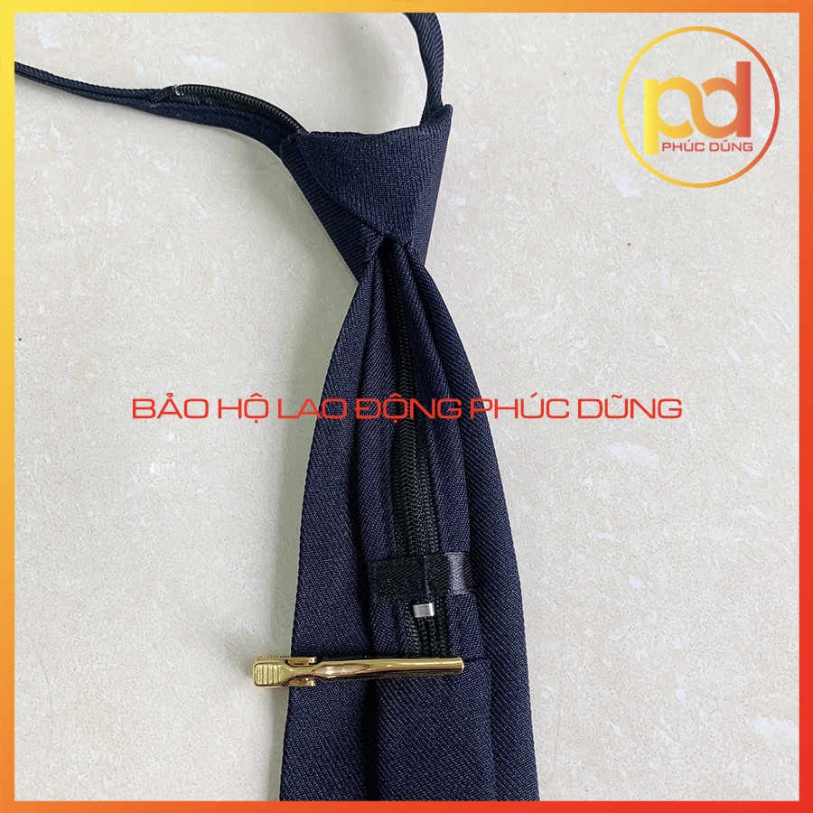 Cà vạt dây rút dây kéo thắt sẵn tiện lợi màu xanh đen đồng phục bảo vệ chuyên nghiệp phù hợp mọi ngành nghề