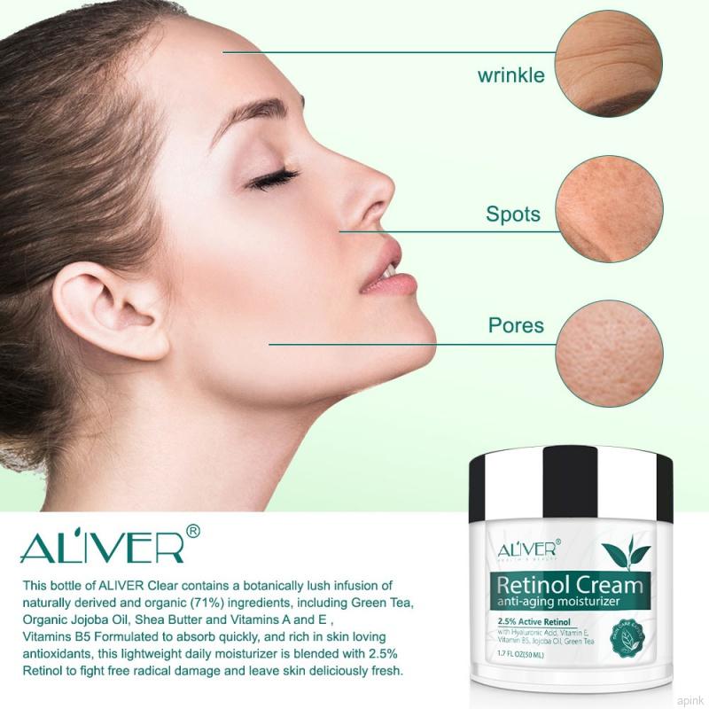 (Hàng Mới Về) Kem Dưỡng Da Mặt Aliver Retinol Hyaluronic Acid Vitamin A Chống Nếp Nhăn Dưỡng Ẩm Làm Săn Chắc Da