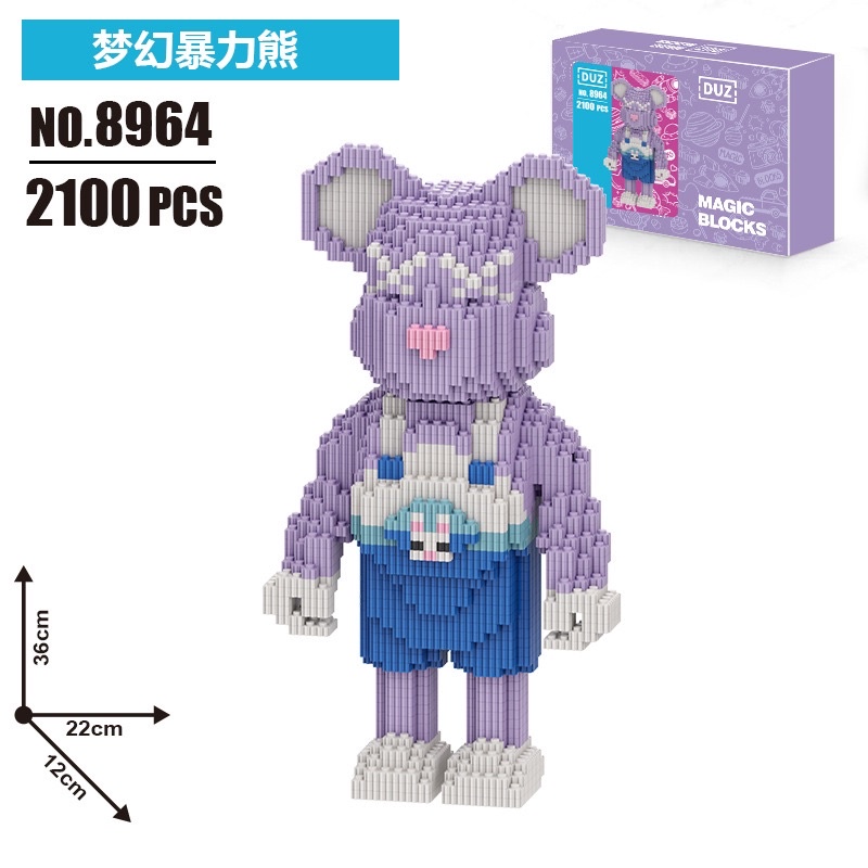 LEGO LẮP RÁP MÔ HÌNH 3D BEARBRICK ĐỒ CHƠI LẮP RÁP CHO TRẺ SƯU TẦM