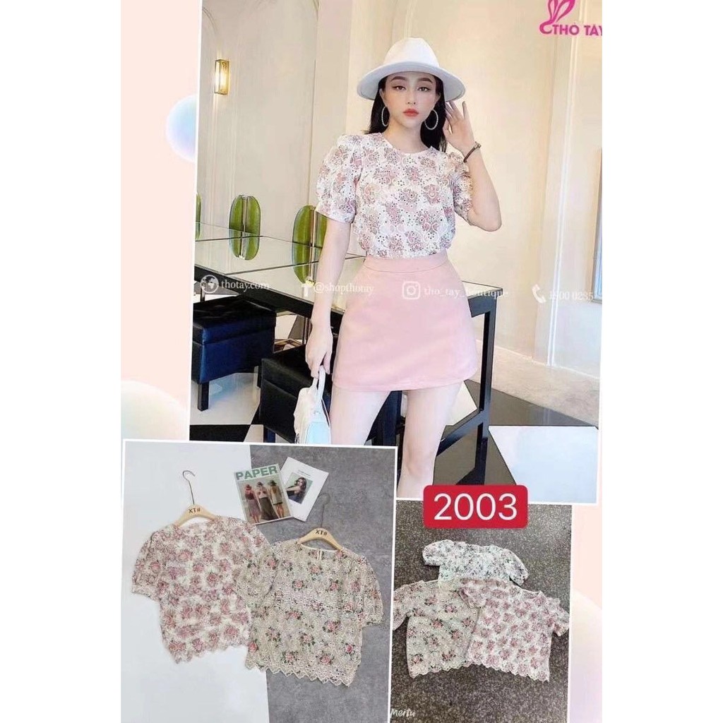 G35. 2003. ÁO XÔ HOA TAY NGẮN