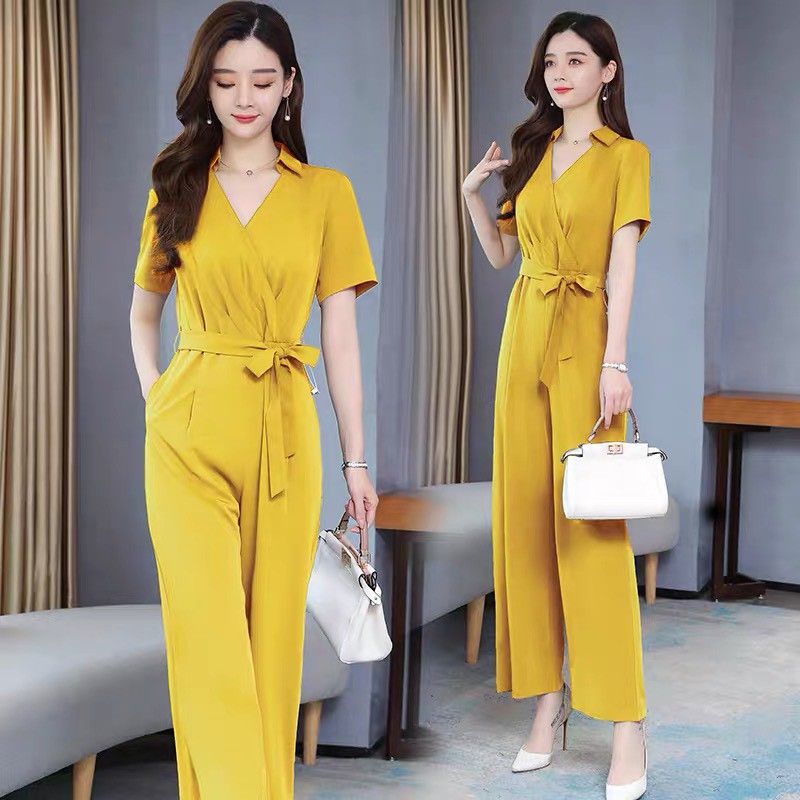 Jumpsuit Nữ Dài Ống Suông Tôn Dáng, Jumsuit Thiết Kế Cao Cấp JS06-Violet