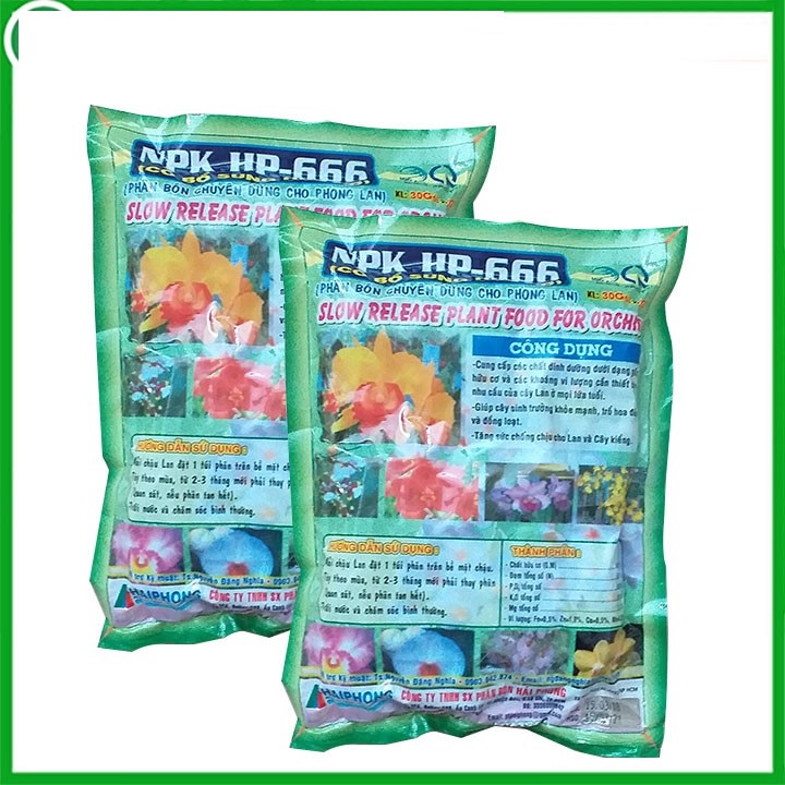 SET 2 GÓI 30 TÚI/GÓI - PHÂN CHẬM TAN CHO PHONG LAN HẢI PHONG HP-666