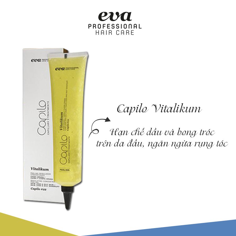 Tẩy Tế Bào Chết Làm Sạch Sâu, Chống Rụng Tóc Eva Capilo Energikum - Vitalikum Peeling 175ml