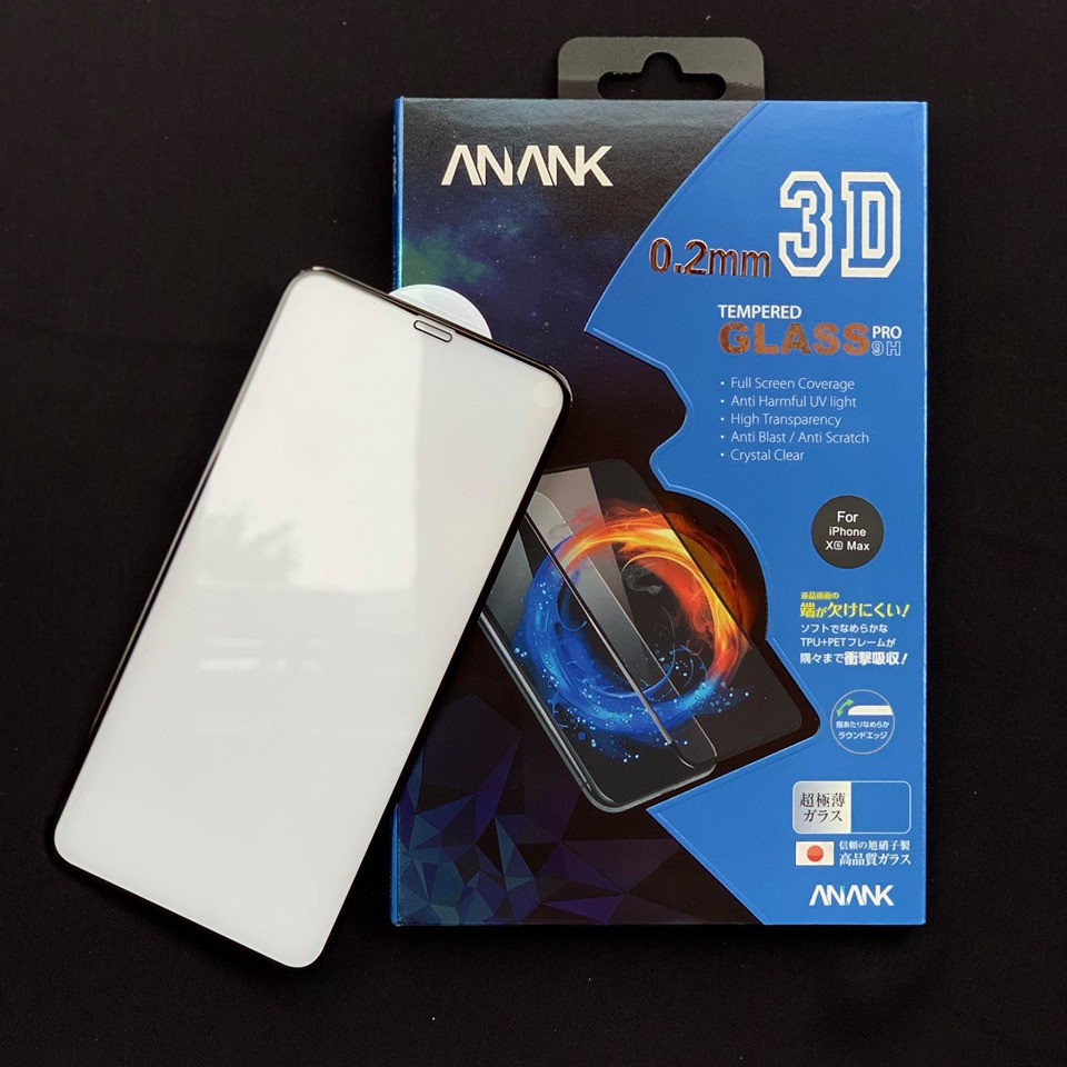 Kính cường lực full màn hình công nghệ 3D nhật bản chính hãng Anank cho iphone