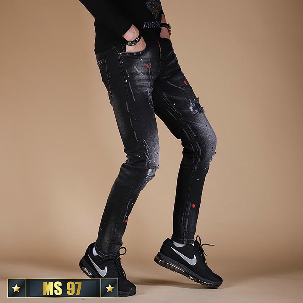 Quần jean nam khóa gối chất bò co dãn 4 chiều phong cách trẻ trung năng động tcs MS 84