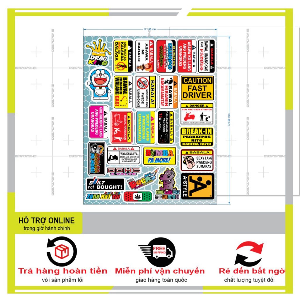 28 LOGO STICKER TRANG TRÍ XE MÁY,ĐIỆN THOẠI - SHINDECAL2
