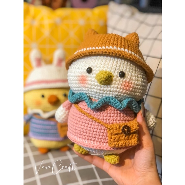 Gấu bông con gà siêu đáng yêu béo ú