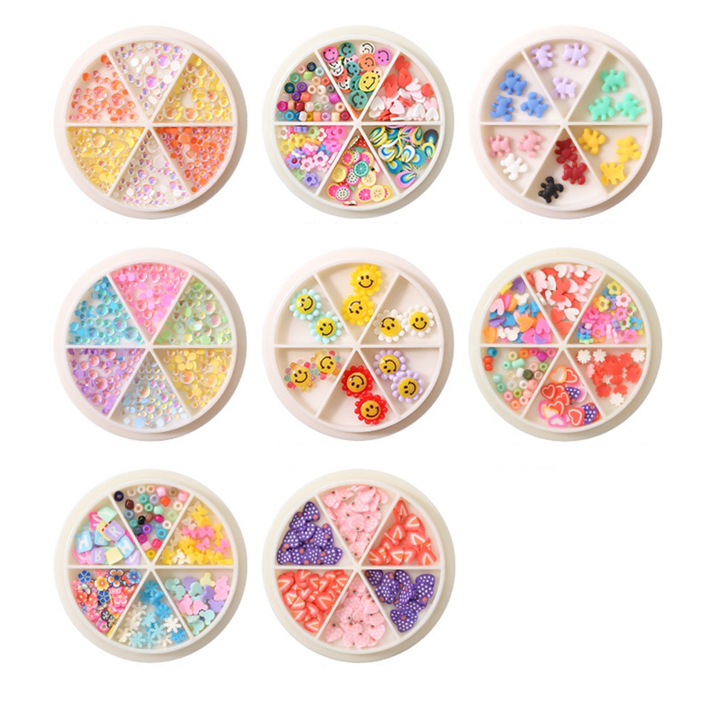 [Hàng mới về] Hộp Phụ Kiện Trang Trí Móng Tay 3D Nghệ Thuật DIY