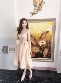 Đầm Cúp Ngực Trái Bí