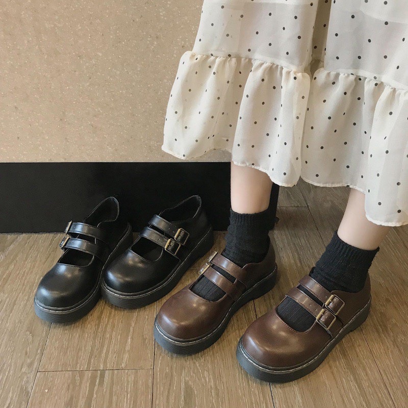 Giày nữ cách điệu 2 quai dễ phối đồ siêu xinh