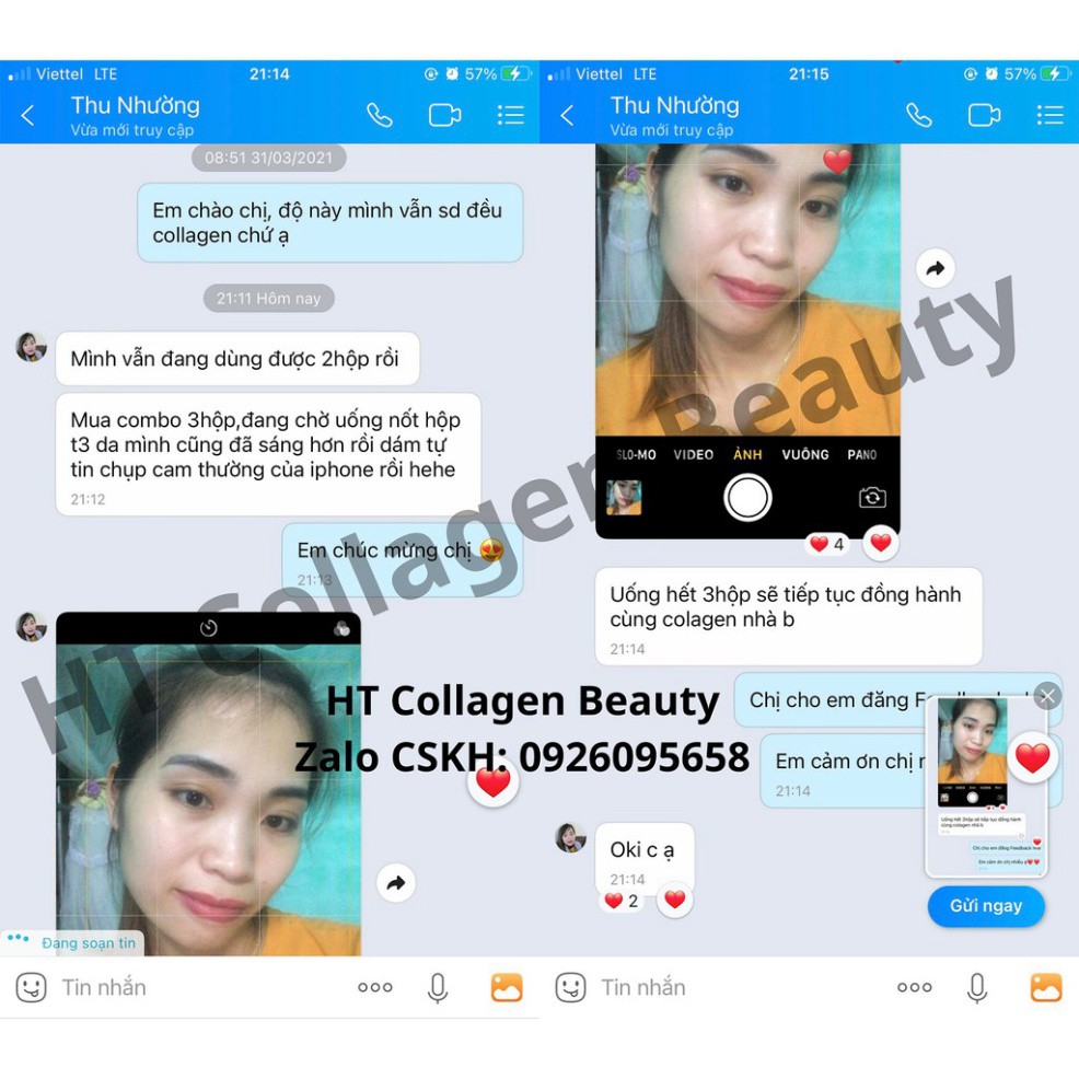 Viên uống trắng da bố sung Collagen HT COLLAGEN hiệu quả sau 1 tháng sử dụng - HCH